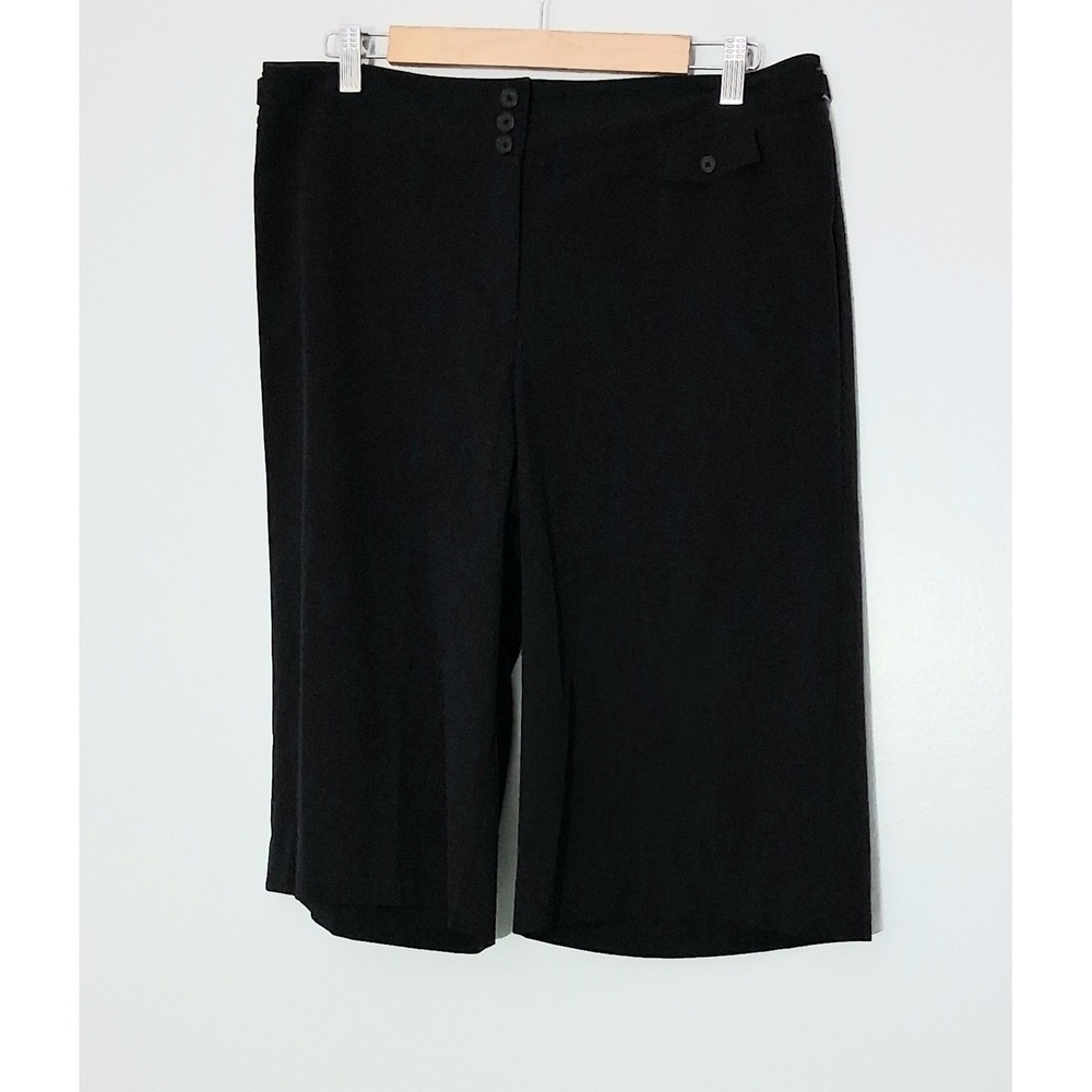 Loft Ann Taylor Pants Women's Size 12 Petite Black Capri Cropped Pockets Preowne